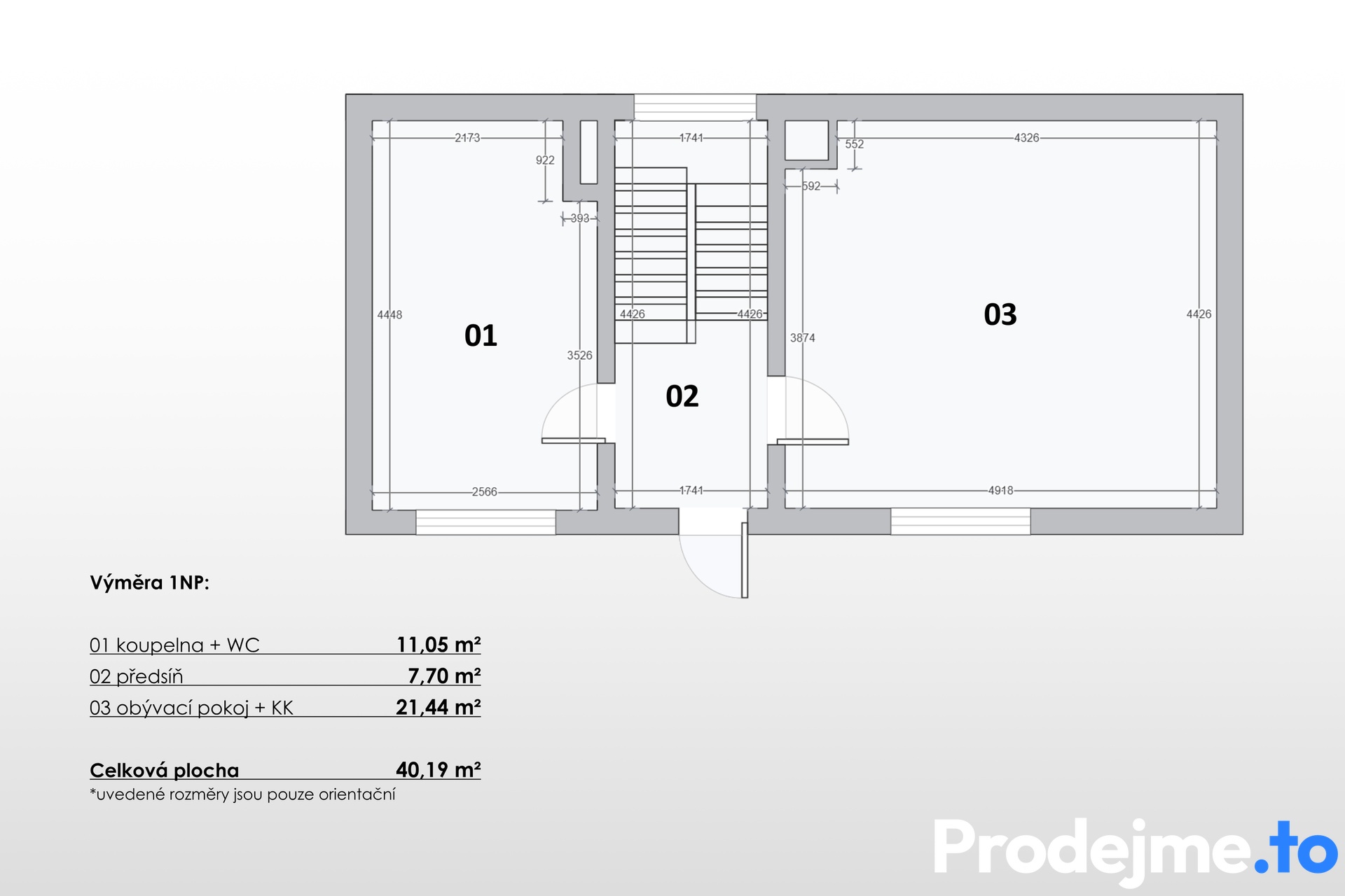 2D půdorys - 1.NP